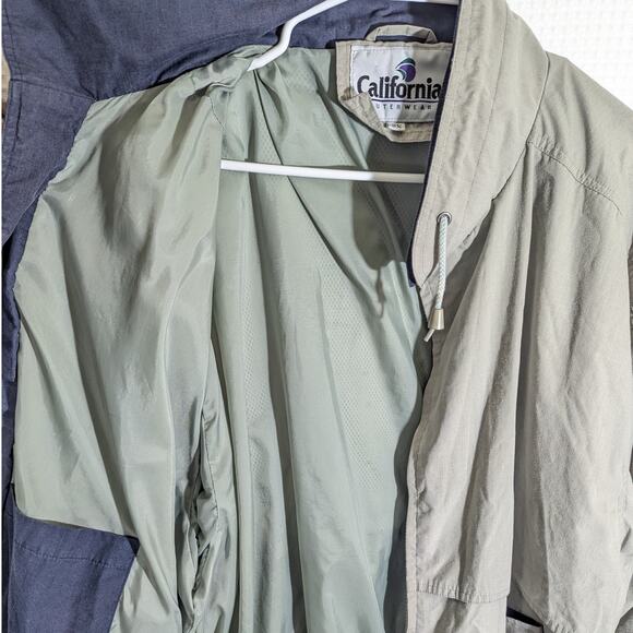 Vintage California Outerwear 2XL Men’s Jacket Gray Hong Kong 80s 90s Windbreaker - Picture 4 of 5